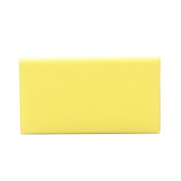 HERMES Yellow Leather Wallet - Picture 1 of 6